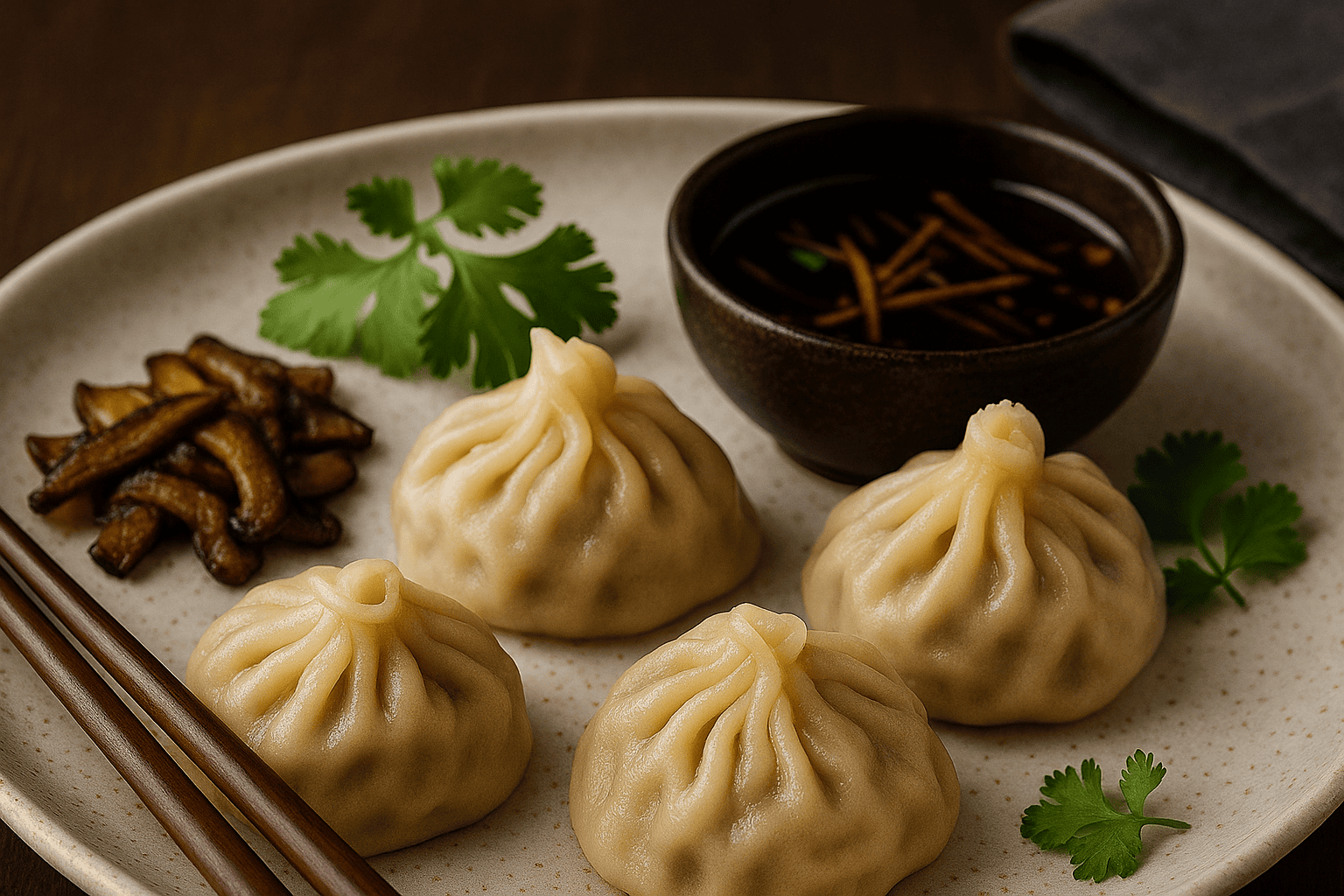 Dumpling aux champignons sauvage Bolet